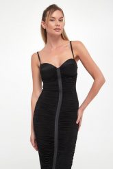 Sukienka marszczona bodycon ELISABETTA FRANCHI. Sukienki damskie Elisabetta Franchi, bez wzorów, bez kołnierzyka, bez ramiączek, bodycon. Za 3,559.00 zł.
