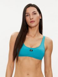 Calvin Klein Swimwear Góra od bikini KW0KW02344 Turkusowy. Niebieskie bikini Calvin Klein Swimwear, bez wzorów, z syntetyku. Za 138.99 zł.