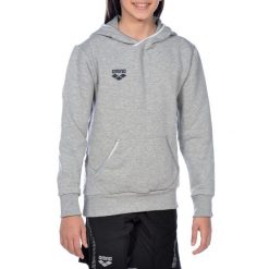Bluza Arena Team Line Hoodie junior z kapturem. Czerwone bluzy damskie ARENA, bez wzorów, sportowe, bez ramiączek, z kapturem. Za 103.77 zł.