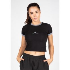 New Orleans Cropped Koszulka - Czarny. Czarne bluzki damskie GORILLA WEAR, m, bez wzorów, sportowe, bez kołnierzyka, bez ramiączek. Za 110.00 zł.
