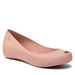 Baleriny Melissa. Czerwone balerinki damskie Melissa, bez wzorów, bez obcasa, bez zapięcia. Za 319.99 zł.