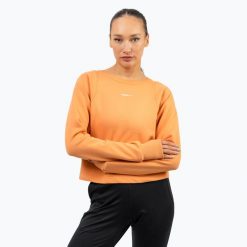 Bluza NEBBIA Gym Spirit Crop. Brązowe bluzy damskie Nebbia, bez wzorów, sportowe, bez ramiączek, bez kaptura. Za 139.99 zł.