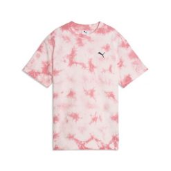 Młodzieżowa luźna koszulka Essentials z efektem tie-dye PUMA. Czerwona bluzki damskie Puma, m, bez wzorów, młodzieżowe, bez kołnierzyka, bez ramiączek. Za 109.00 zł.