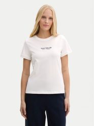 Tom Tailor T-Shirt 1045543 Biały Regular Fit. Białe t-shirty damskie Tom Tailor, l, bez wzorów, z bawełny, bez kołnierzyka, bez ramiączek. Za 59.99 zł.