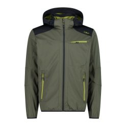 Kurtka turystyczna z kapturem i suwakiem CMP. Zielone kurtki sportowe męskie CMP, na wiosnę, xl, bez wzorów, z softshellu, z kapturem, trekkingowe. Za 371.50 zł.