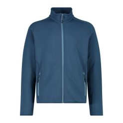 Polar CMP. Niebieskie bluzy sportowe męskie CMP, bez wzorów, z polaru, bez kaptura, narciarskie. Za 327.95 zł.