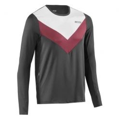 Męska koszulka sportowa Chevron z długim rękawem szybkoschnąca oddychająca CEP. Białe koszulki sportowe męskie CEP, m, bez wzorów, z materiału, bez ramiączek, na fitness i siłownię. Za 219.00 zł.
