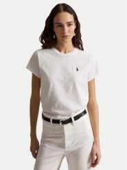 Polo Ralph Lauren T-Shirt 211B14605032 Biały Regular Fit. Białe t-shirty damskie Polo Ralph Lauren, m, bez wzorów, bez kołnierzyka, bez ramiączek. Za 399.99 zł.