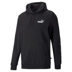 Bluza sportowa męska Puma ESS+ TAPE. Czarne bluzy sportowe męskie Puma, m, bez wzorów, z dresówki, bez kaptura. Za 247.00 zł.