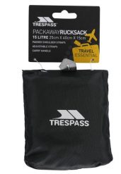 Trespass Reverse - Składany plecak 15l czarny. Czarne plecaki męskie Trespass, bez wzorów. Za 163.99 zł.