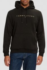 TOMMY JEANS Czarna męska bluza. Czarne bluzy męskie Tommy Jeans, m, bez wzorów, z bawełny, eleganckie, bez ramiączek, bez kaptura. W wyprzedaży za 312.99 zł.