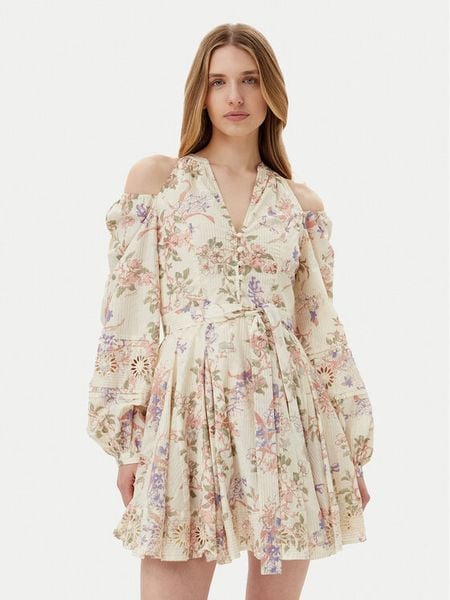 TWINSET Sukienka letnia 251TT2154 Kolorowy Loose Fit. Sukienki damskie Twinset, na lato, bez wzorów, z bawełny, bez kołnierzyka, bez ramiączek. Za 629.99 zł.