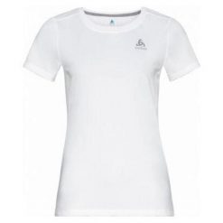 Koszulka tech. damska Odlo T-shirt crew neck s/s F-DRY. Białe bluzki damskie ODLO, s, bez wzorów, sportowe, bez kołnierzyka, bez ramiączek. Za 239.99 zł.