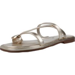 Sandały CARMELA 163291C Złoty. Żółte sandały damskie Carmela, bez wzorów, ze skóry, bez obcasa, bez zapięcia. Za 208.99 zł.