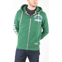 SuperDry Bluza Zielony. Zielone bluzy męskie Superdry, xl, bez wzorów, z bawełny, bez ramiączek, bez kaptura. Za 438.95 zł.