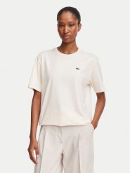 Lacoste T-Shirt TF7215 Różowy jasny Regular Fit. Czerwone t-shirty damskie Lacoste, bez wzorów, z bawełny, bez kołnierzyka, bez ramiączek. Za 279.99 zł.