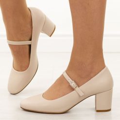 Cieliste czółenka damskie na słupku Sergio Leone Pb176. Czółenka damskie Sergio Leone, na lato, bez wzorów, ze skóry, biznesowe, z okrągłym noskiem, bez obcasa, na obcasie, bez zapięcia. Za 159.00 zł.