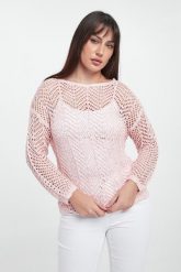 Sweter damski ażurowy z cekinami JOSEPH RIBKOFF. Swetry nierozpinane damskie Joseph Ribkoff, xs, w ażurowe wzory, bez kołnierzyka, bez ramiączek. Za 689.00 zł.
