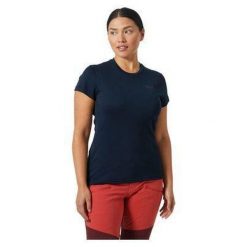 Koszulka damska Helly Hansen HH Lifa Active Solen. Niebieskie bluzki damskie Helly Hansen, bez wzorów, z tkaniny, sportowe, bez kołnierzyka, bez ramiączek. Za 290.50 zł.