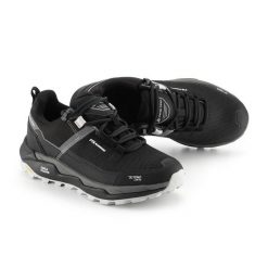 Niskie buty terenowe wodoodporne unisex Alpine Pro Qede 2. Czarne buty zimowe męskie Alpine Pro, bez wzorów, bez obcasa, bez zapięcia. W wyprzedaży za 449.00 zł.