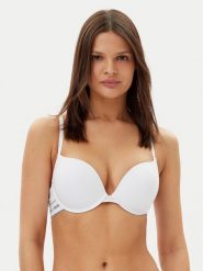 Guess Biustonosz push-up O3RC17 KBBU1 Biały. Białe biustonosze Guess, z aplikacjami, z bawełny. Za 89.99 zł.