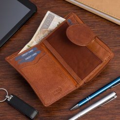 Brązowy Portfel Damski Skórzany Pionowy Vintage Plecionka premium Beltimore Q61. Brązowe portfele damskie . Za 84.90 zł.