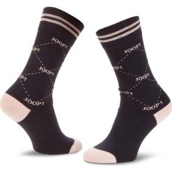 Skarpety Wysokie Damskie JOOP! - Logo Sock 760.055 Navy 3000. Niebieskie skarpetki damskie JOOP!, bez wzorów, z bawełny. Za 69.00 zł.