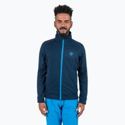 Bluza męska Rossignol Blackside Fleece Fz. Niebieskie bluzy męskie Rossignol, na zimę, m, bez wzorów, sportowe, bez ramiączek, bez kaptura. Za 389.99 zł.