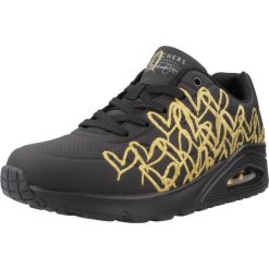 Tenisówki Skechers Model Uno - Golden Heart Kolor Czarny. Czarne trampki i tenisówki damskie Skechers, bez wzorów, z materiału, bez zapięcia. Za 623.00 zł.