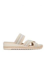 Go Soft Klapki CEO-R25AW01006 Beżowy. Brązowe klapki damskie GO SOFT, bez wzorów, z materiału, bez obcasa, bez zapięcia. Za 119.99 zł.