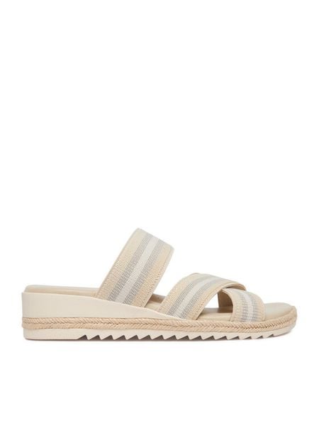 Go Soft Klapki CEO-R25AW01006 Beżowy. Brązowe klapki damskie GO SOFT, bez wzorów, z materiału, bez obcasa, bez zapięcia. Za 59.99 zł.