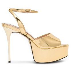 Sandały Nine West. Żółte sandały damskie Nine West, bez wzorów, bez obcasa, na szpilce, bez zapięcia. Za 124.99 zł.