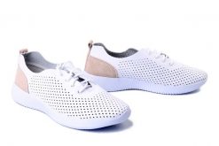 ARTIKER RELAKS 58C0152 white/beige, półbuty damskie. Białe półbuty damskie Artiker Relaks, na lato, bez wzorów, ze skóry, bez obcasa, bez zapięcia. Za 148.67 zł.