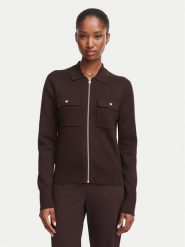Tommy Hilfiger Kardigan WW0WW51415 Brązowy Regular Fit. Brązowe kardigany damskie Tommy Hilfiger, l, bez wzorów, z bawełny, bez kołnierzyka. Za 649.99 zł.