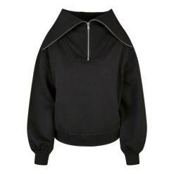 Damski sweter z wysokim dekoltem Urban Classics Oversized. Czarne swetry nierozpinane damskie Urban Classics, na zimę, bez wzorów, bez kołnierzyka, bez ramiączek. Za 244.50 zł.
