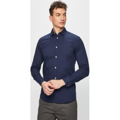 Selected - Koszula. Niebieskie koszule męskie Selected, m, bez wzorów, z bawełny, casualowe, bez kołnierzyka, bez ramiączek. W wyprzedaży za 59.90 zł.