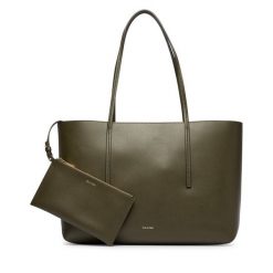 Torebka Calvin Klein. Zielone shopperki damskie Calvin Klein, bez wzorów, bez dodatków. Za 649.99 zł.