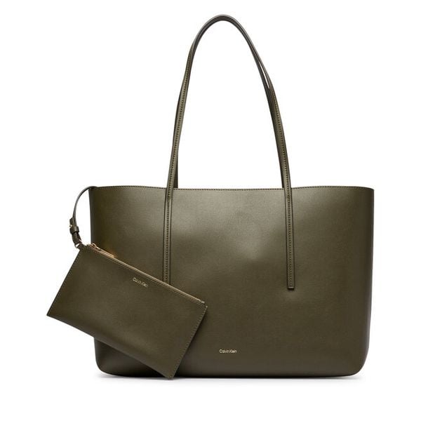 Torebka Calvin Klein. Zielone shopperki damskie Calvin Klein, bez wzorów, bez dodatków. Za 649.99 zł.