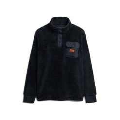 Polarowy sweter z kołnierzem tunisejskim Superdry. Niebieskie swetry męskie Superdry, na zimę, m, bez wzorów, z polaru, bez kołnierzyka, bez ramiączek. Za 377.05 zł.