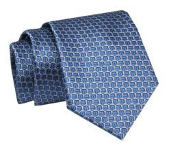 Krawat - ALTIES - Niebieski, Regularny Wzór. Niebieskie krawaty i muchy Alties, bez wzorów, z tkaniny, eleganckie. Za 49.00 zł.