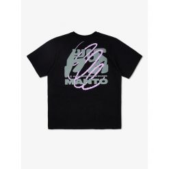 Koszulka sportowa MANTO Harmony oversize z krótkim rękawem. Czarne koszulki sportowe damskie Manto, l, bez wzorów, bez ramiączek. Za 84.99 zł.