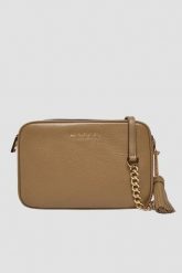 MICHAEL KORS Brązowa listonoszka skórzana. Brązowe torebki wizytowe damskie Michael Kors, bez wzorów, bez dodatków. W wyprzedaży za 999.99 zł.