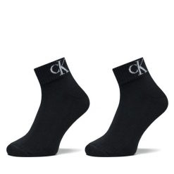 Skarpety krótkie Calvin Klein Jeans. Czarne skarpety męskie Calvin Klein Jeans, bez wzorów, z jeansu. Za 59.99 zł.