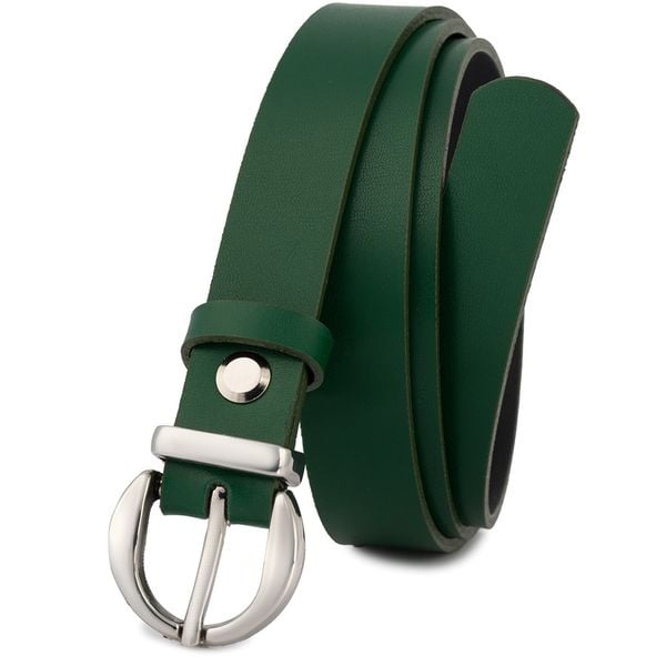 Pasek skórzany BELTIMORE r.90-105 cm O22 zielony. Zielone paski damskie bez wzorów. Za 49.90 zł.