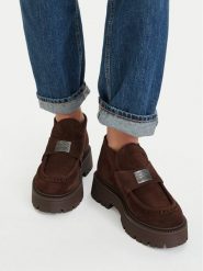 G-Star Raw Botki EO-ZEYNEP-70863-1 Brązowy. Brązowe botki damskie G-Star, bez wzorów, ze skóry, retro, bez obcasa, na płaskiej podeszwie, bez zapięcia. Za 429.99 zł.