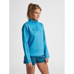 Bluza do piłki ręcznej damska Hummel hmlCORE XK. Niebieskie bluzy damskie Hummel, l, bez wzorów, sportowe, bez ramiączek, bez kaptura. Za 204.00 zł.