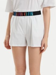 Calvin Klein Underwear Szorty materiałowe 000QS7194E Biały Relaxed Fit. Białe szorty damskie Calvin Klein Underwear, bez wzorów, z bawełny. Za 169.99 zł.