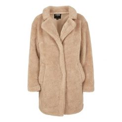 Płaszcz Oversize Damski Sherpa. Brązowe płaszcze damskie Urban Classics, l, bez wzorów, sportowe, bez kołnierzyka, bez kaptura. Za 285.99 zł.