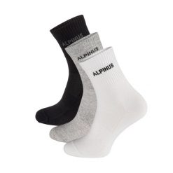 Skarpety trekkingowe dla dorosłych Alpinus Alpamayo 3-pack czarne, szare, białe. Białe skarpetki damskie Alpinus, bez wzorów. Za 56.66 zł.
