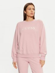 Guess Bluza O5RQ03 KCO31 Różowy Regular Fit. Czerwone bluzy damskie Guess, xs, z aplikacjami, z bawełny, bez ramiączek, bez kaptura. Za 239.99 zł.